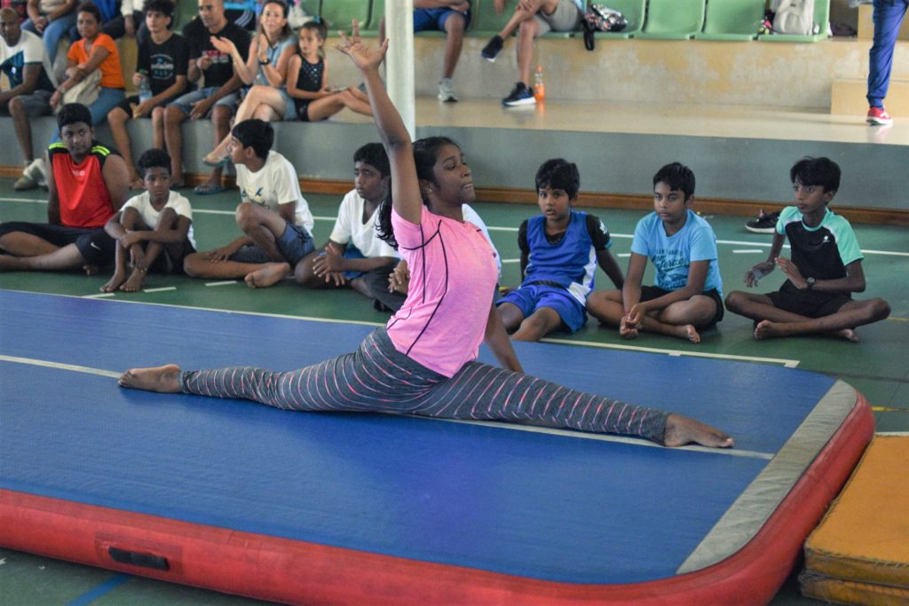 Dharshini Bissessur on floor